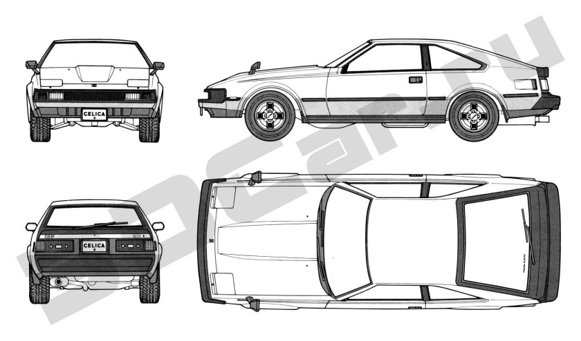 Toyota Corolla ae86 чертеж