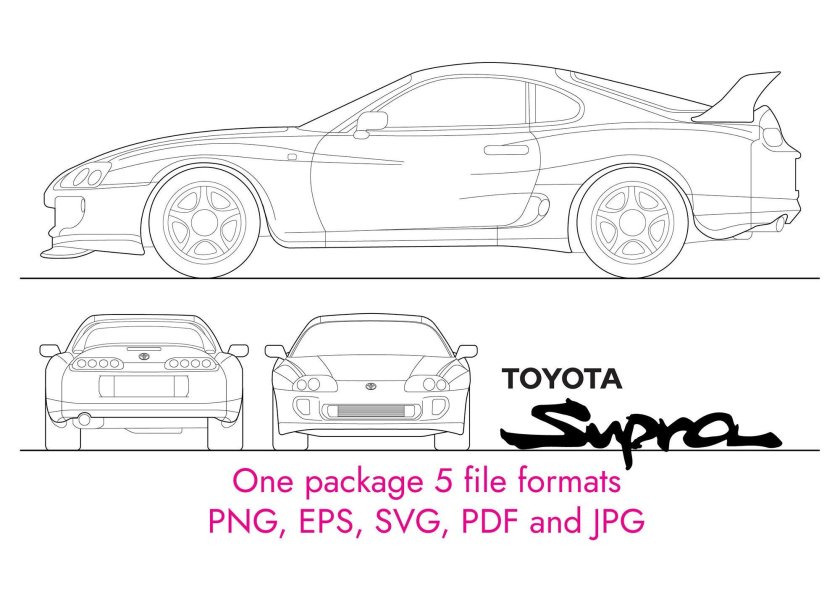 Toyota supra раскраска