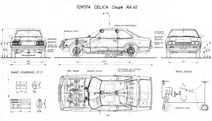 Тойота Селика 1996 чертежи