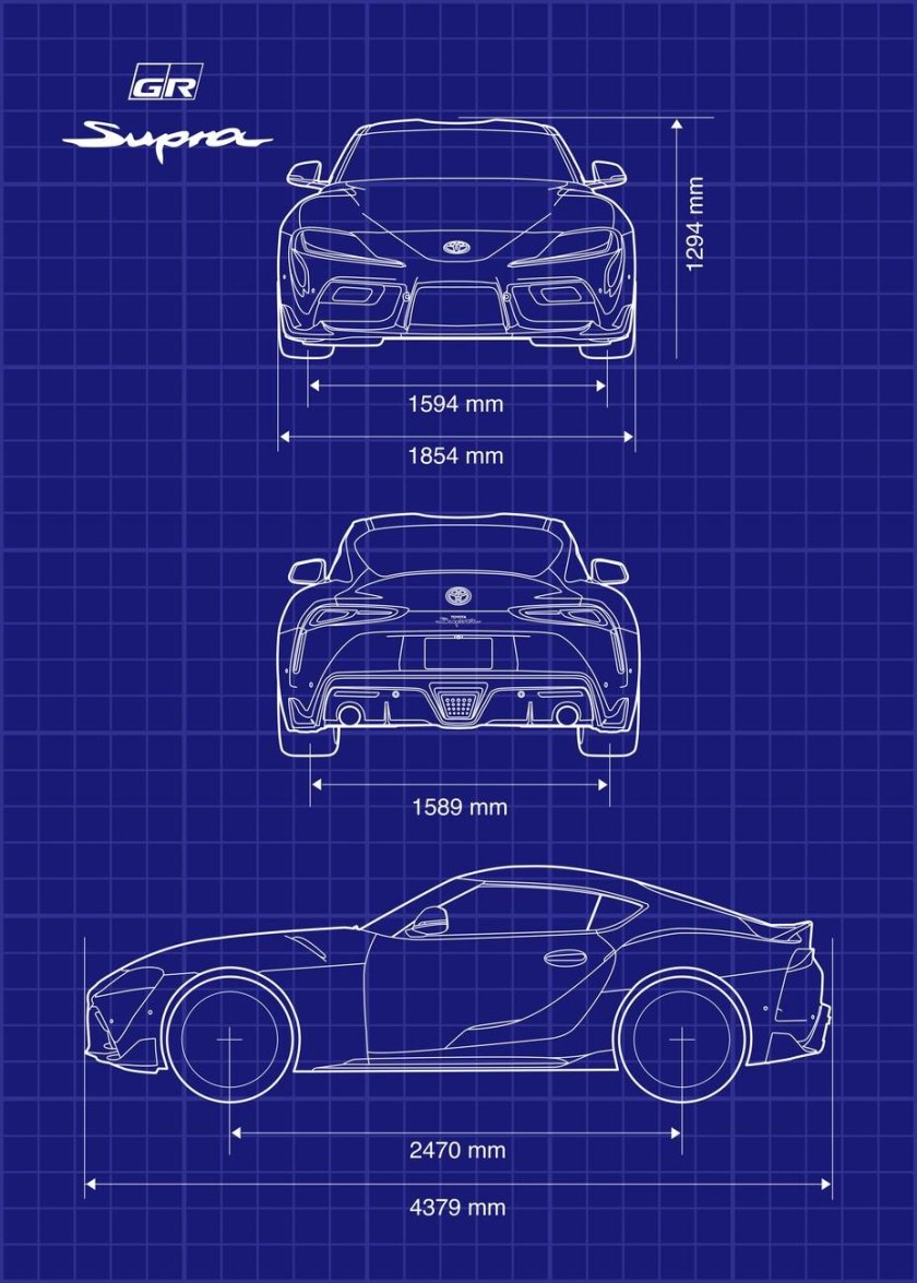 Чертеж тойота супра