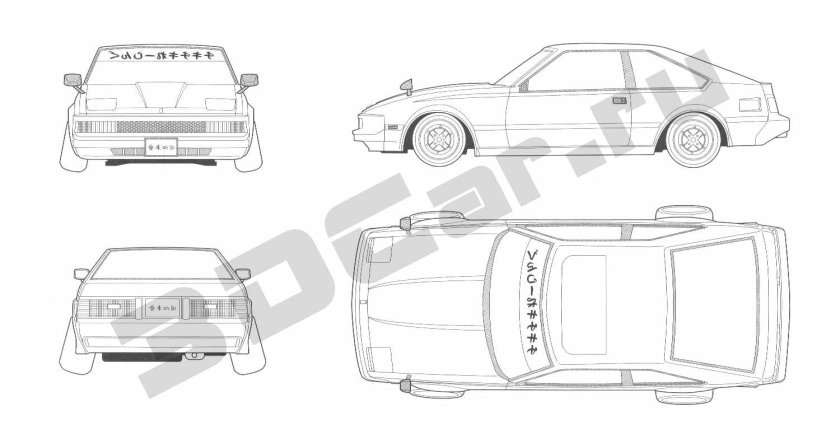 Toyota Supra a80 чертеж