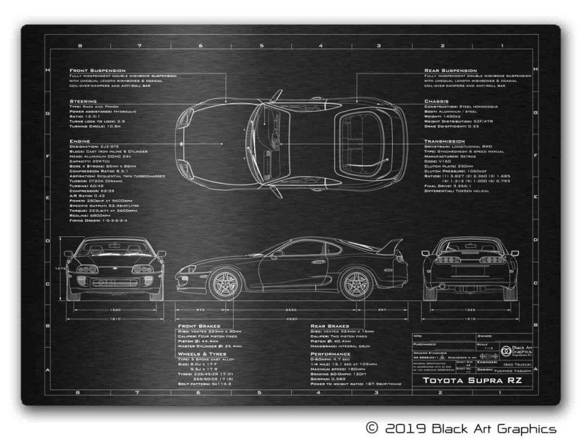 Toyota supra blueprint