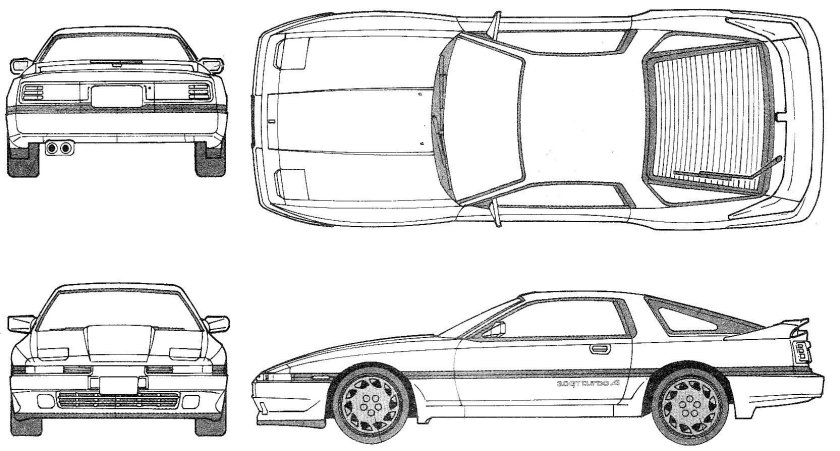 Toyota Supra a80 Blueprint