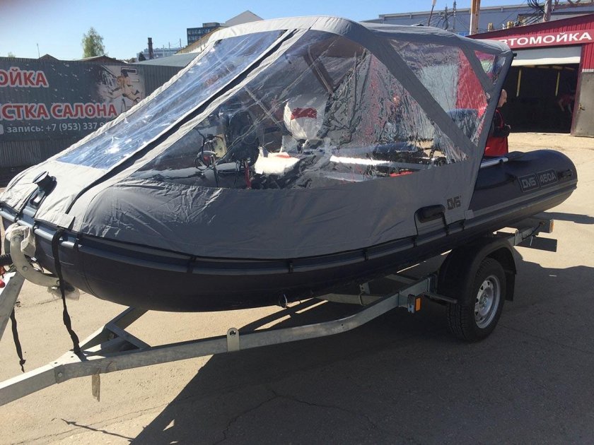 Носовой тент на лодку флагман 380