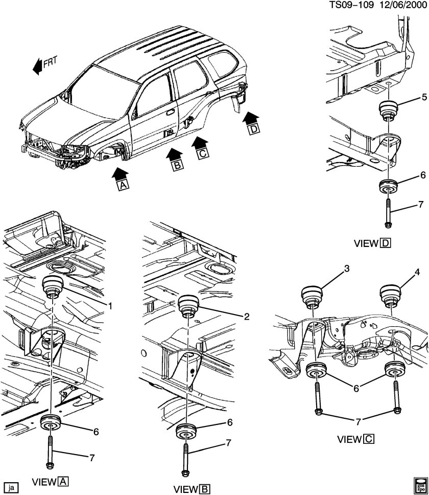 Болт крепления кузова к раме f-150
