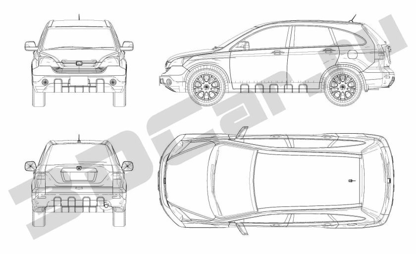 Honda CR V 2008 габариты