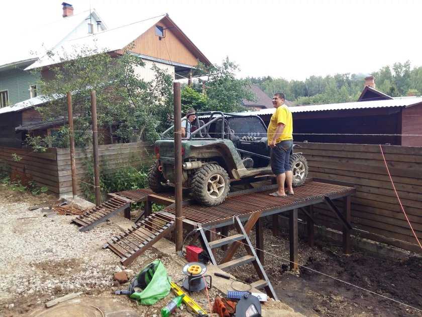 Эстакада для авто на даче