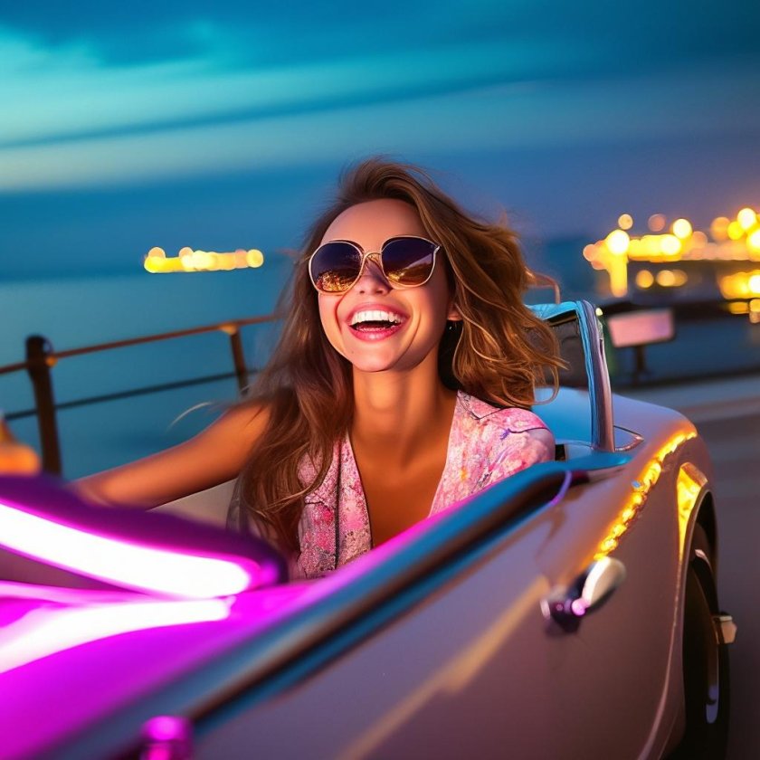 Веселая девушка