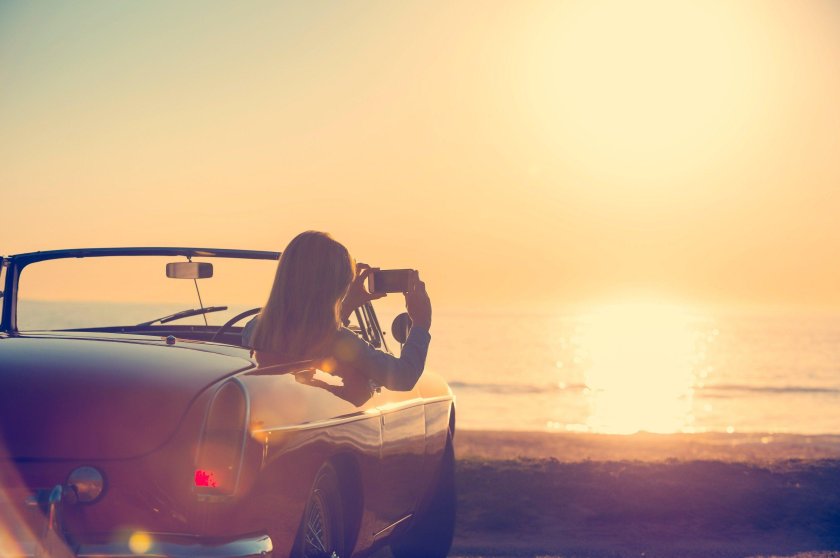 Кабриолет на закате