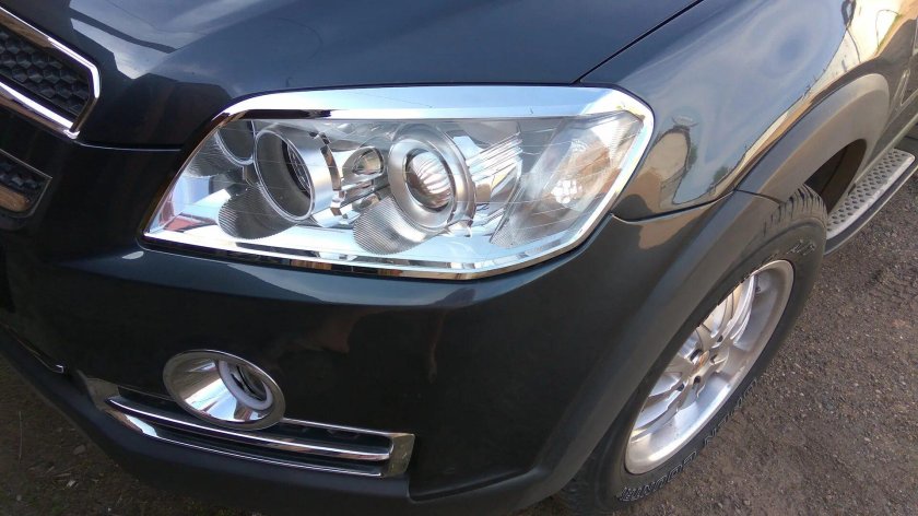 Реснички на фары Шевроле Каптива с100