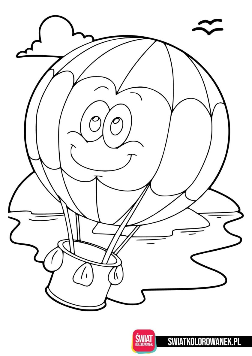 Воздушный шар раскраска для детей