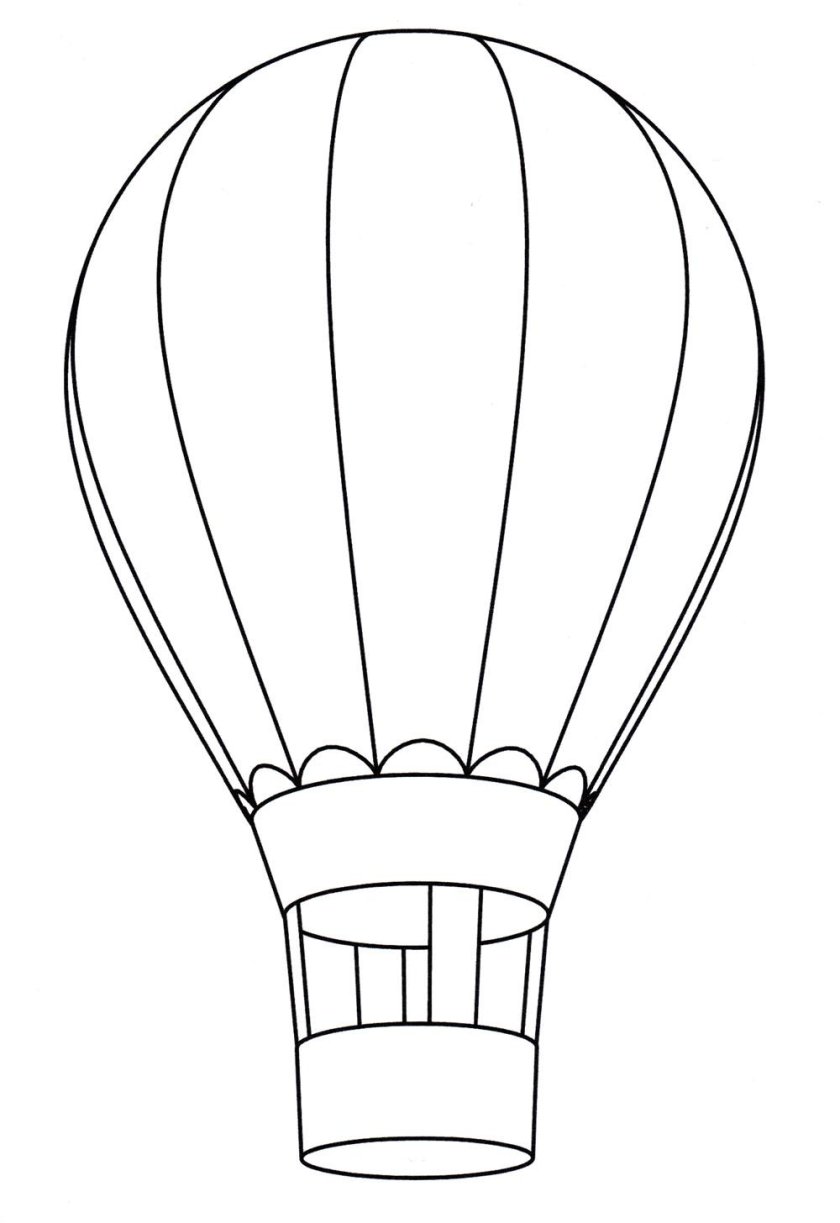 Воздушный шар раскраска для детей