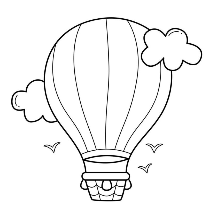 Дирижабль раскраска для детей