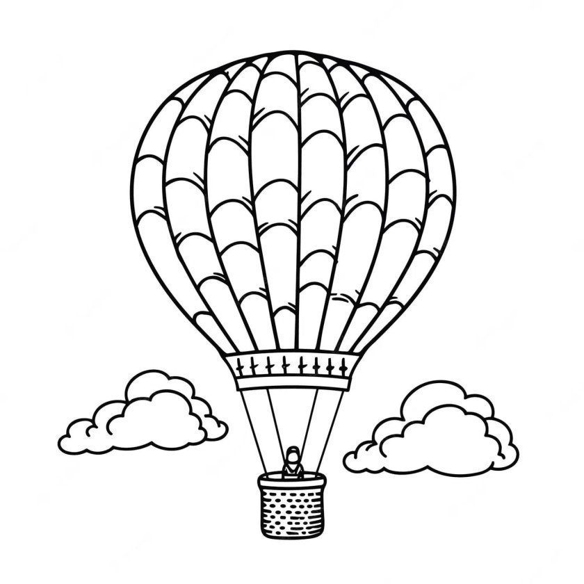A hot air balloon