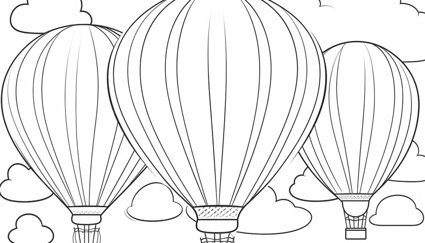 Раскраска воздушные шары