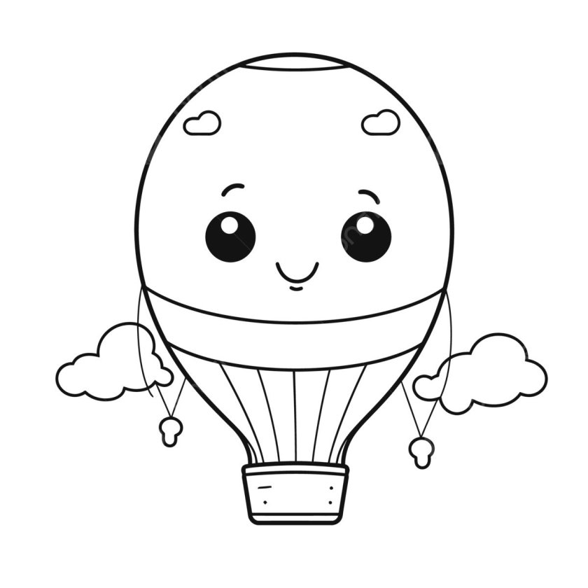 Воздушный шар контур