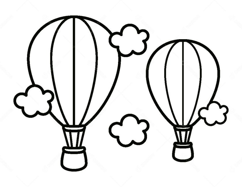 Воздушный шар раскраска для детей