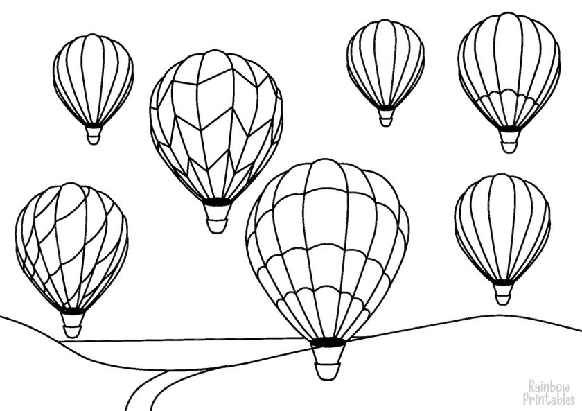 Воздушный шарик раскраска