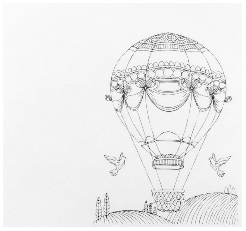 Раскраска воздушный шар с корзиной