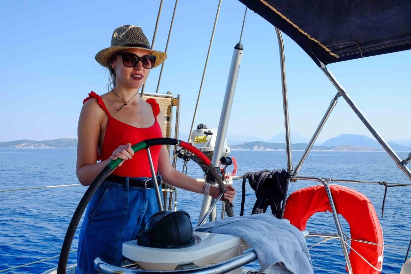 За штурвалом яхты