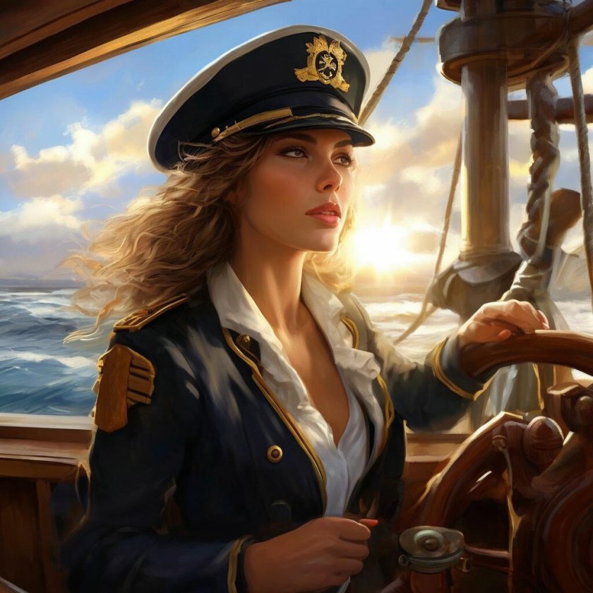 Женщина капитан корабля