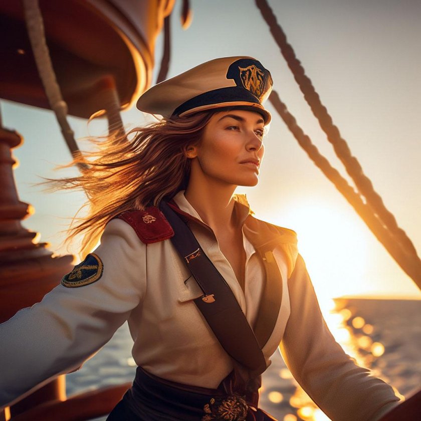 Девушки в морской форме