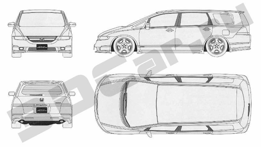 Honda Odyssey чертеж