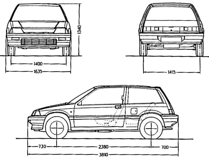 Honda Civic 1990 Blueprint
