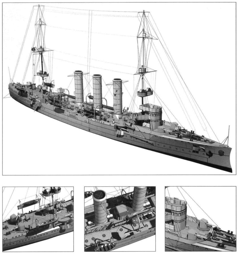 Крейсер Эмден 1914 модель
