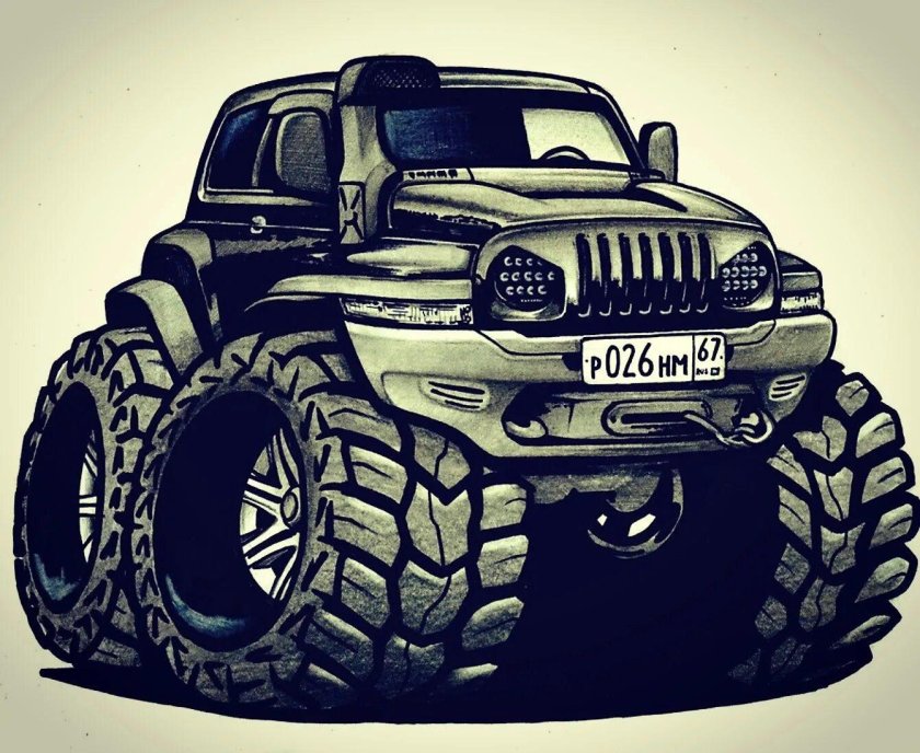 С наклейками Джипы