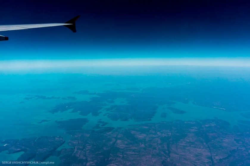 Вид земли с самолета