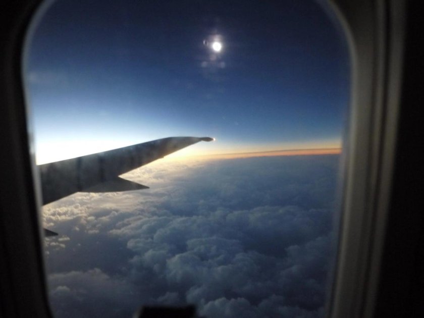 Вид с самолета на землю