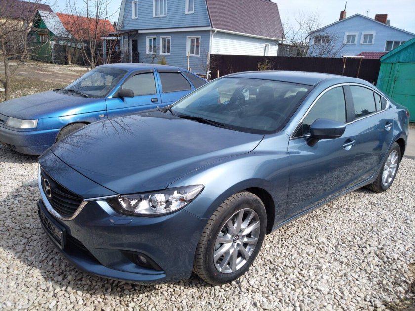 Mazda 6 голубая