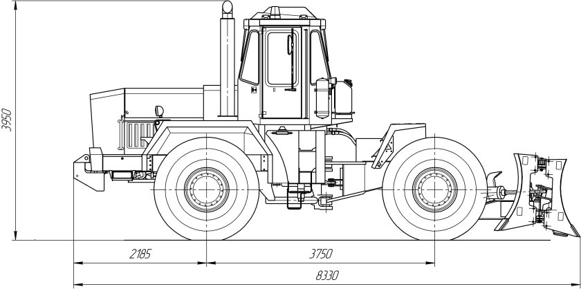 Высота трактора Кировец к 700