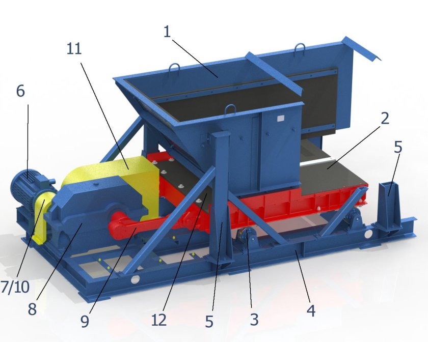 Питатель качающийся ПКЛ-1,2-8