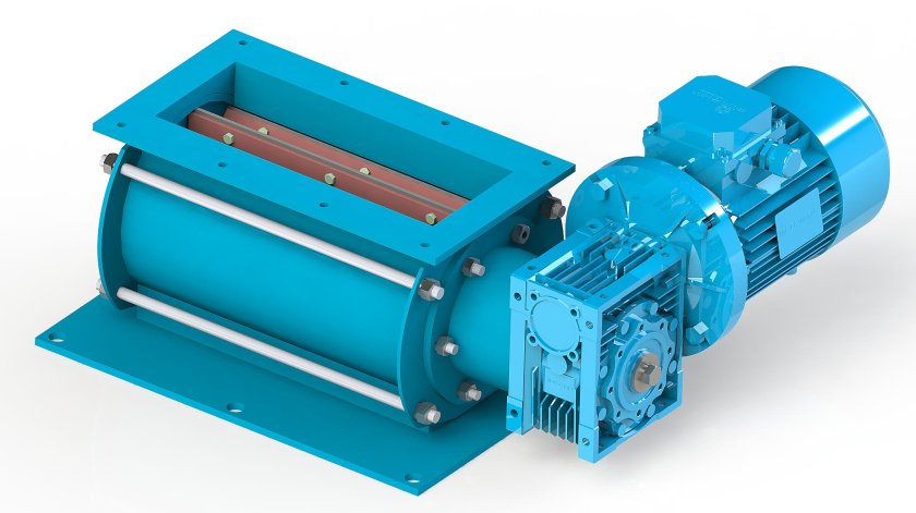 Шлюзовый барабанный питатель