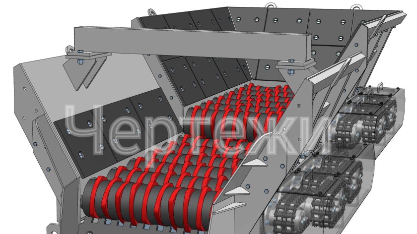 Грохот-питатель валковый км гпв-10-37б