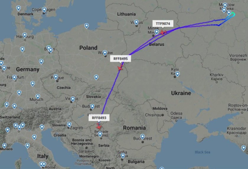 Москва Белград маршрут полета