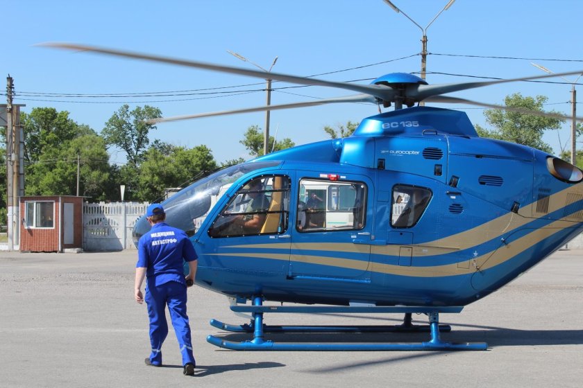 Медицинский вертолет в Курске