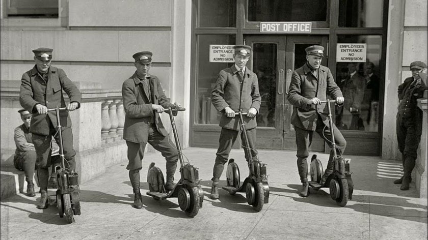 Первые электросамокаты