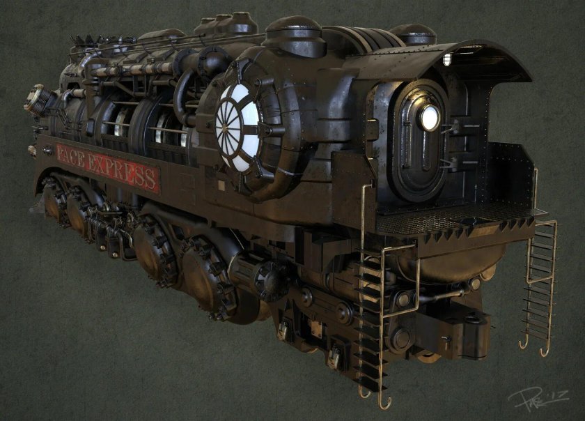 Дизельпанк стимпанк паровоз