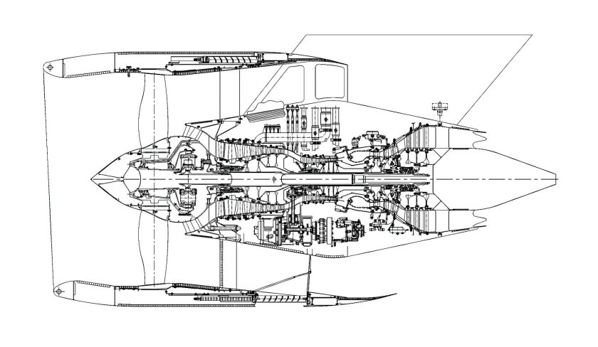 Схема авиадвигателя Пд-14