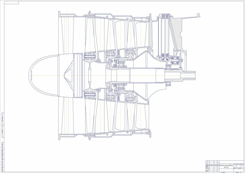 Компрессор низкого давления двигатель д18