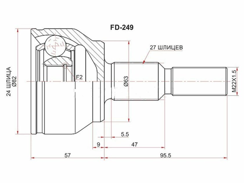 Шрус Ниссан Кашкай j10