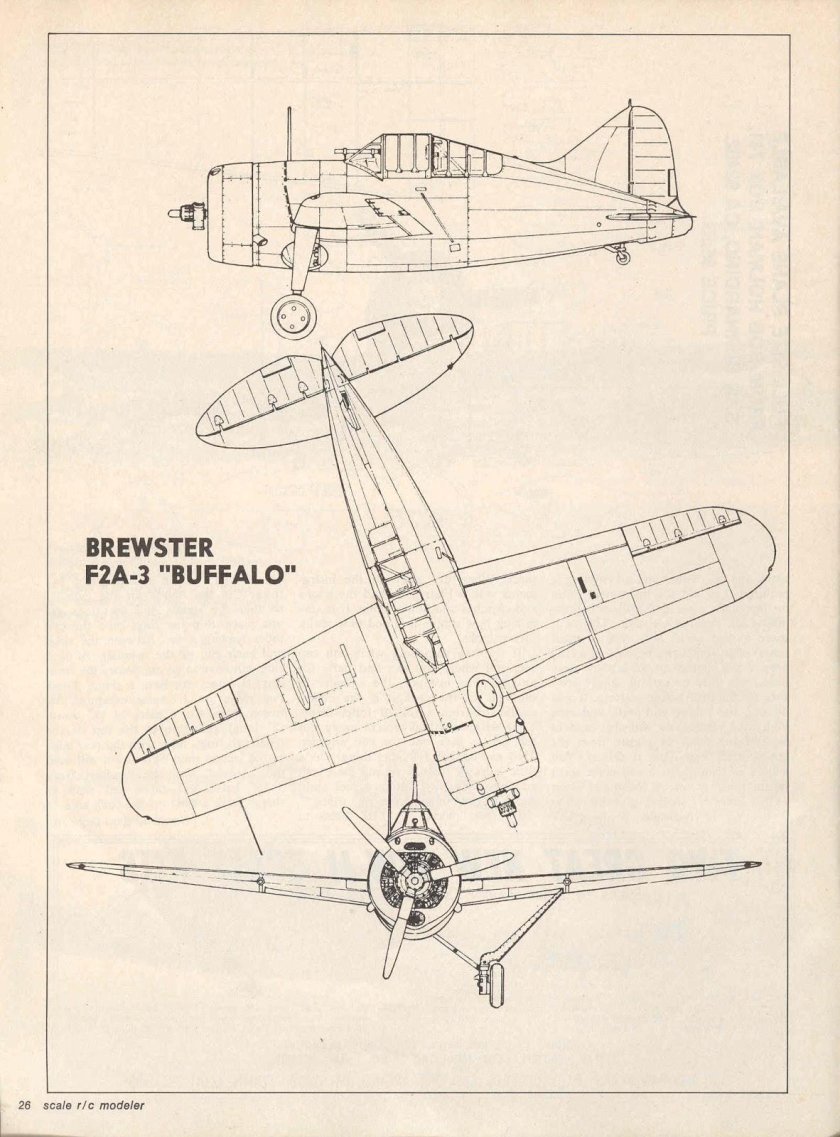 Brewster f2a Buffalo чертежи