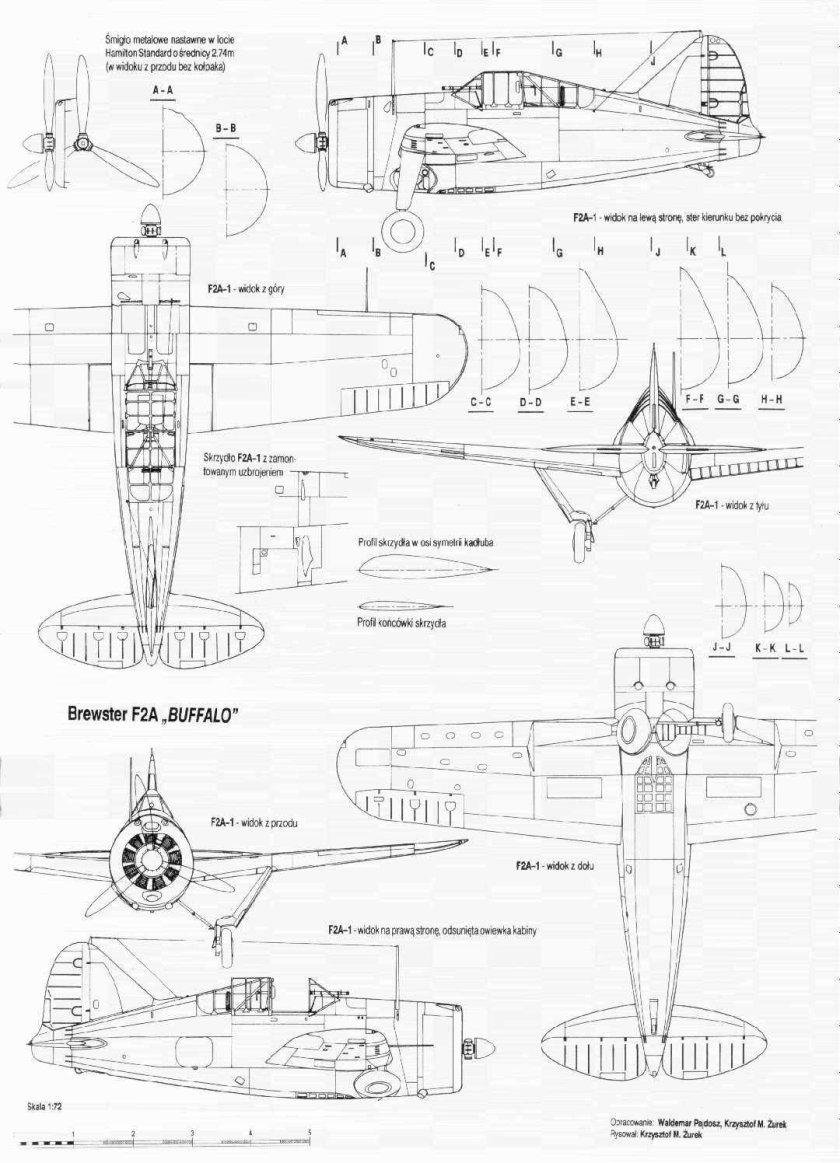 Brewster f2a Buffalo чертежи