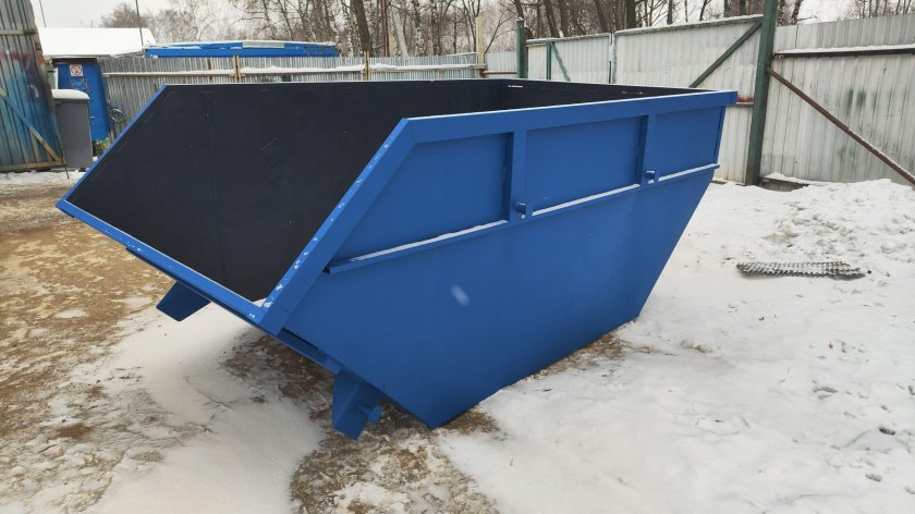 Чертеж бункера для мусора 8 м3