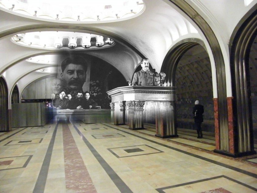 Станция метро Маяковская Москва 1941