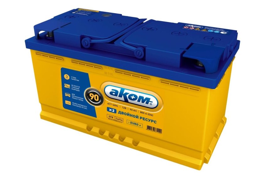 Автомобильный аккумулятор аком 90 ач прямая