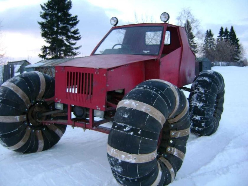 Вездеход из ВАЗ 2105 на шинах низкого давления